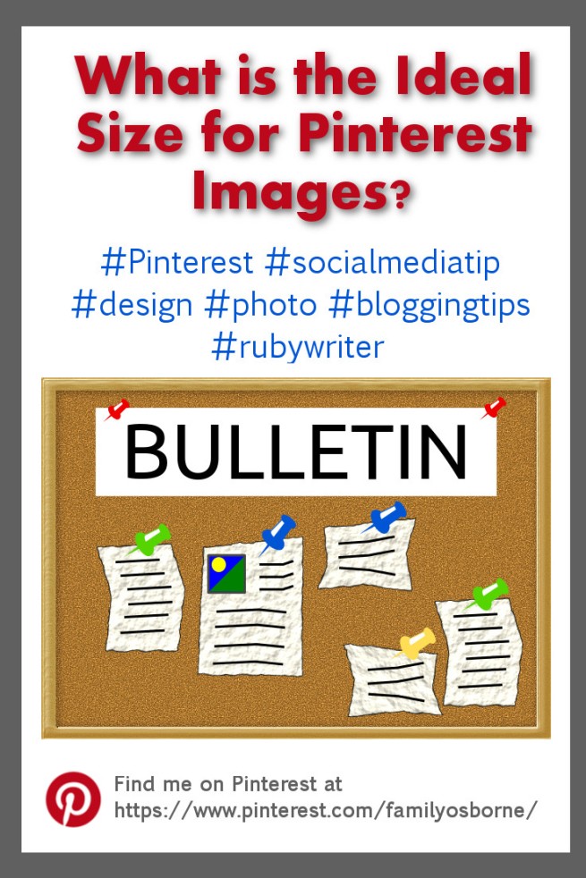 What is the Ideal Size for Pinterest Images? by Kyla Matton Osborne | #RubyWriter (modified from an image by Tungilik/Wikimedia Commons/CC0 1.0)